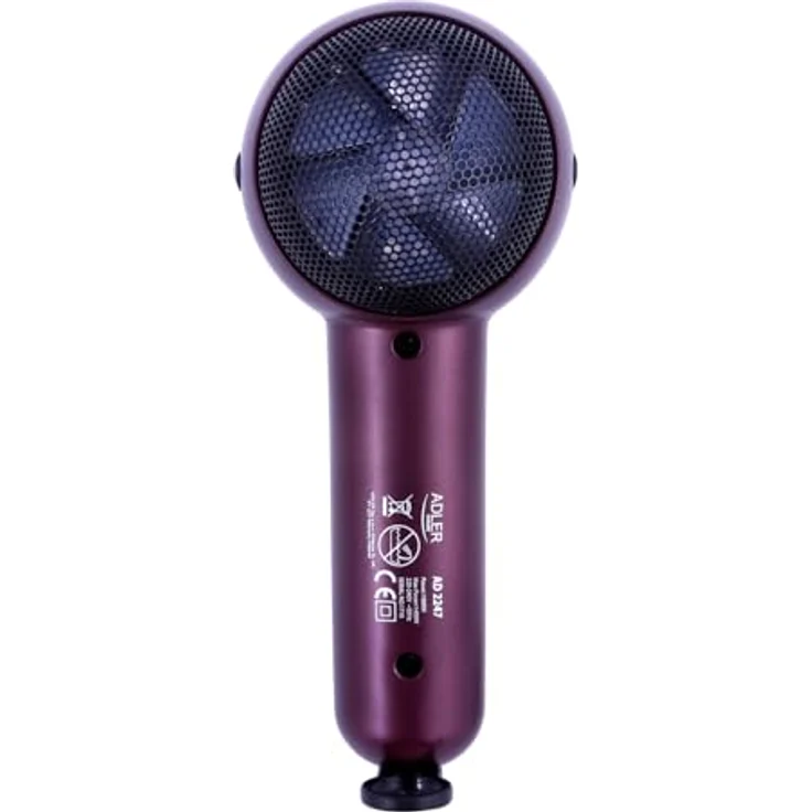 Adler AD 2247 Haartrockner, 1400 Watt, Reiseföhn, 2 Leistungsstufen, lila – Bild 6