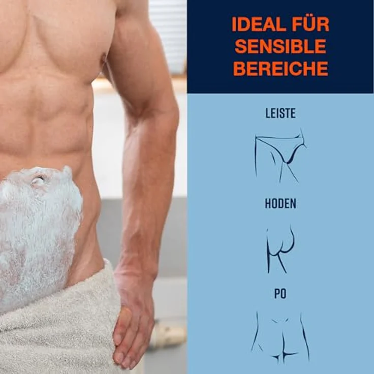 NO HAIR CREW Intim Haarentfernungscreme für Männer, Doppelpack (2 x 100 ml) – Sanfte Haarentfernung ohne Rasurbrand, dermatologisch – Bild 3