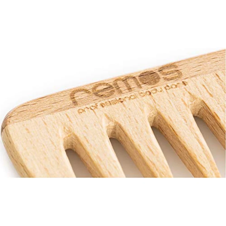 remos professional body care REMOS Haarkamm aus heimischem Buchenholz, 18 cm mit grob/mittlerer Zahnung, langlebig und antistatisch – Bild 3