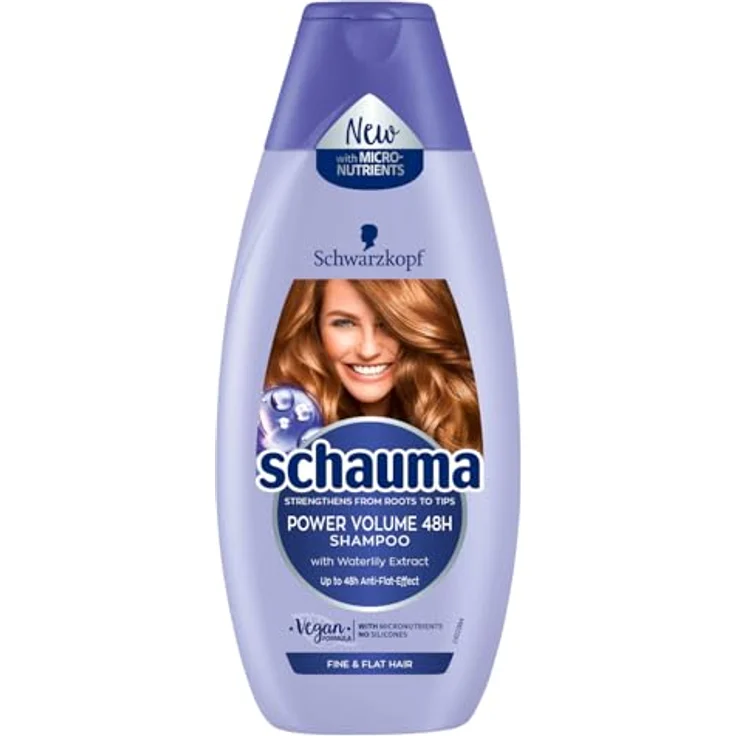 SCHAUMA Power Volumen Shampoo 48h, 400ml, für glänzendes und voluminöses Haar – Bild 1