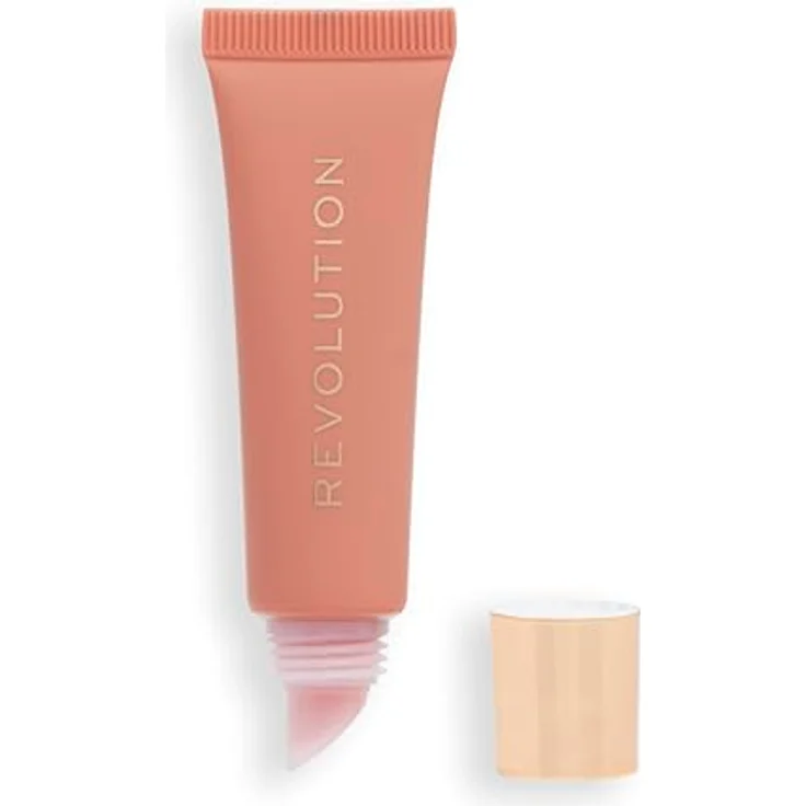 Makeup Revolution Saftiger Peptid-Lippenbalsam, Feuchtigkeitsspendend mit Vitamin E & Peptiden, Nude-Pfirsich, 8ml – Bild 1
