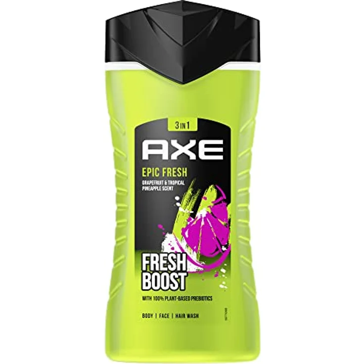 Axe 3in1 Duschgel & Shampoo, Epic Fresh, mediterraner Duft mit tropischer Grapefruit, 250 ml – Bild 1