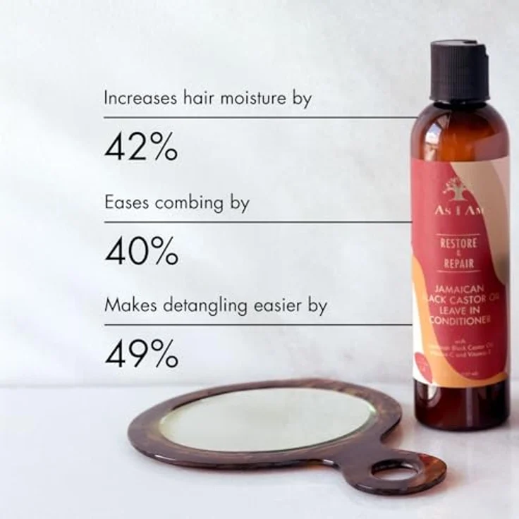 As I Am Jamaican Black Castor Oil Leave In Conditioner, 237 ml, feuchtigkeitsspendend und reparierend, Pre-Styling-Produkt – Bild 5