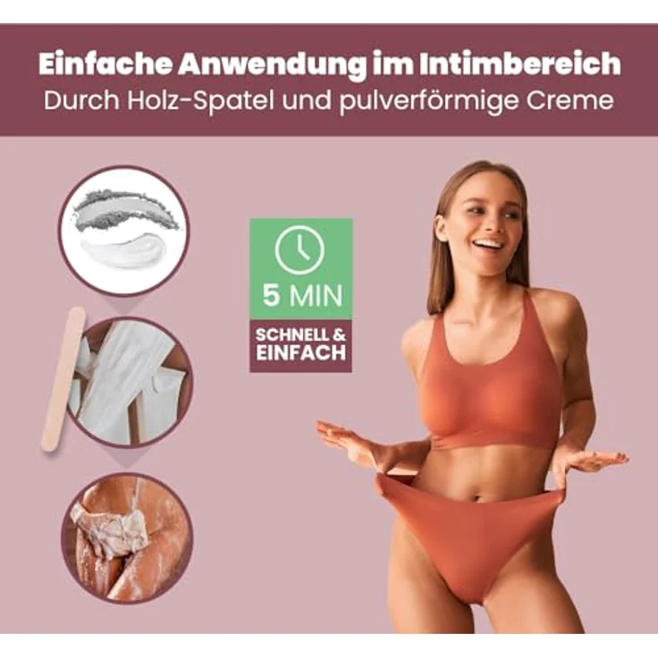 arte fiori Capillum AMOVE Aloe Vera, 3x500g Enthaarungscreme für den Intimbereich der Frau, schmerzfrei, ohne Zusatzstoffe, neutraler Geruch, sanfte Anwendung – Bild 5