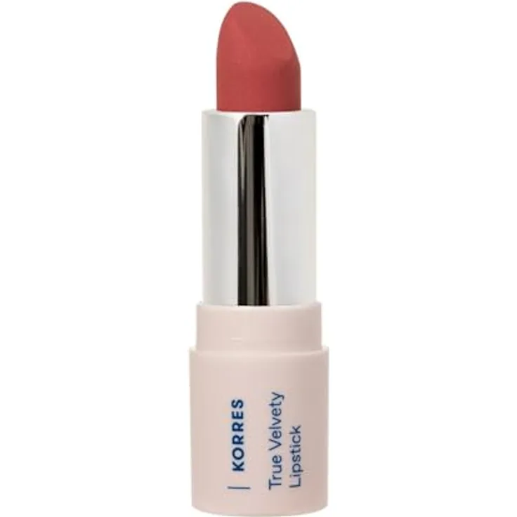 KORRES True Velvety Lipstick Blush Pink 16, veganer Lippenstift mit hoher Deckkraft & cremiger Textur, semi-mattes Finish, 3g