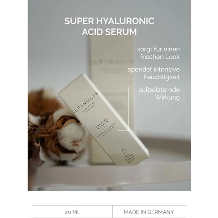 Alpinulin Hyaluronserum Soaring Stream mit Hymagic 4D, Alpenrosen- & Edelweißextrakt für intensive Feuchtigkeit und revitalisierte Haut – Bild 3