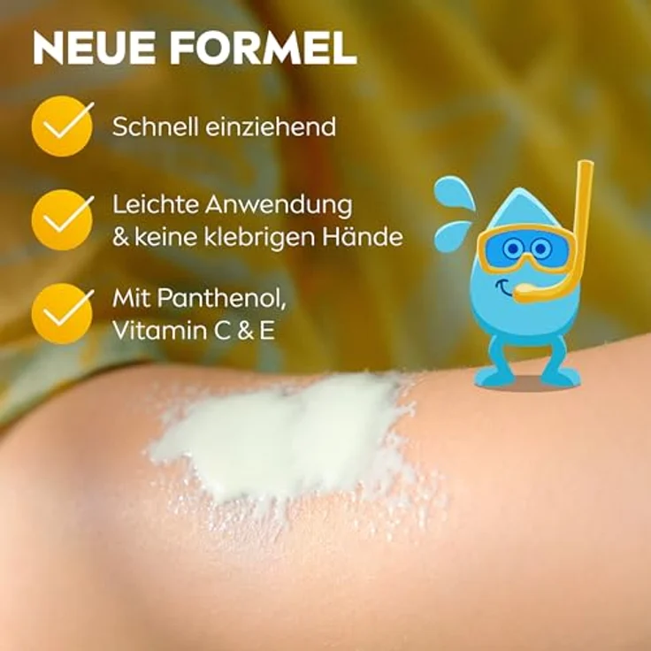 NIVEA SUN Kids Schutz & Pflege Sonnenspray LSF 50+, 250 ml, extra wasserfest mit Panthenol, Vitamin C und E für empfindliche Haut – Bild 4