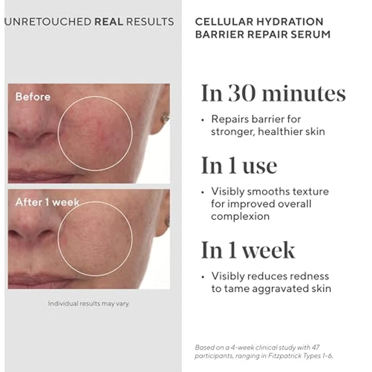 Murad - Hydration Cellular Hydration Repair Serum 30 ml, repariert die Hautbarriere mit Hexapeptide-9 und Heidelbeersamenöl, blau – Bild 3