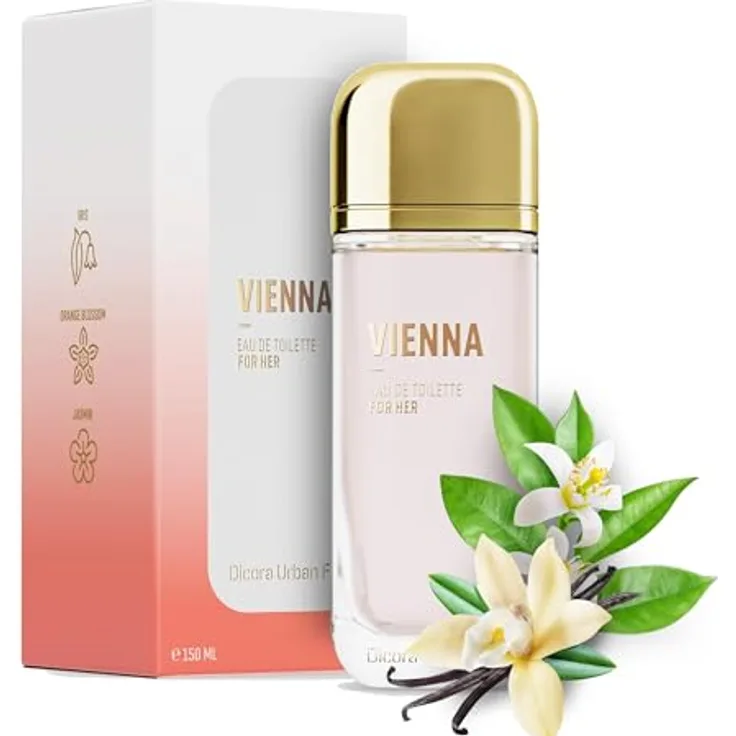Dicora Urban Fit Viena for HER Eau de Toilette, Damenparfüm mit blumigem und fruchtigem Duft, 150 ml, langanhaltend, ohne Tierversuche
