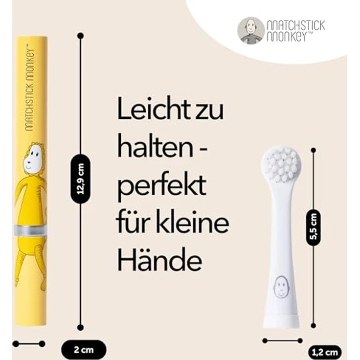 Matchstick Monkey Baby Elektrische Schallzahnbürste - ultraweiche Borsten - 3-36 Monate: Ludo Löwe – Bild 5