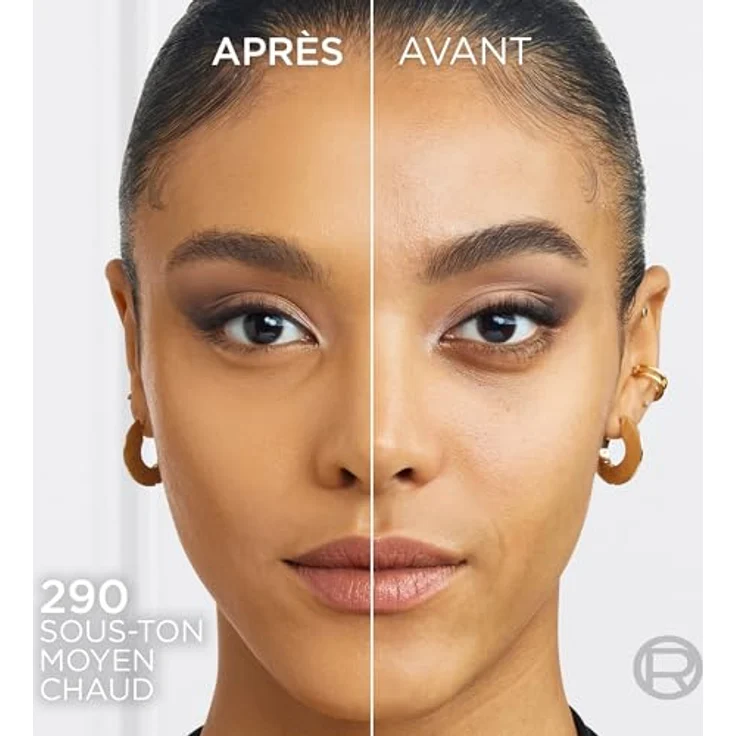 L'Oreal Paris Infaillible Skin Ink Foundcealer, Wasserfeste Foundation und Concealer, bis zu 48H Halt, Medium Warm 290, 15ml – Bild 2