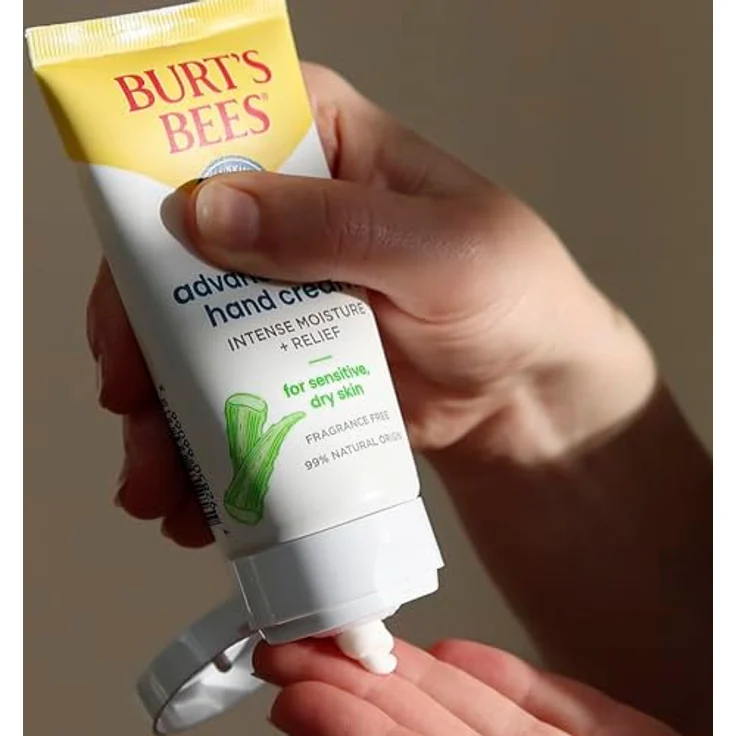 Burt's Bees Advanced Care Hand Cream, Handcreme mit Aloe Vera und Sheabutter für empfindliche Haut, 71 g, duftfrei – Bild 4