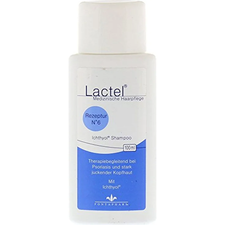 Fontapharm AG Lactel Nr.6 Ichthyol-Shampoo, 100 ml für trockene Kopfhaut und schuppige Haut – Bild 1