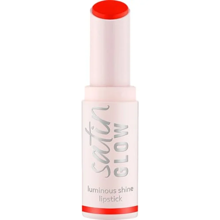 Essence Satin GLOW Luminous Shine Lipstick, Nr. 07, Orange, strahlend und farbintensiv, vegan, 3er Pack (3x3.5g) – Bild 2