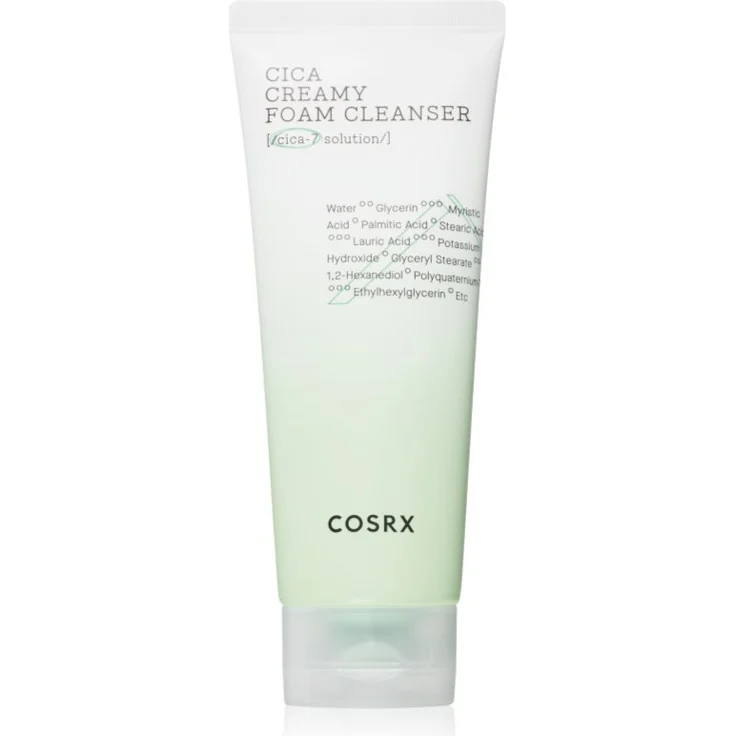 Cosrx Pure Fit Cica Creamy Foam Cleanser, Reinigungsschaum für fettige Haut, 150 ml, feuchtigkeitsspendend, beruhigend, gegen Rötungen