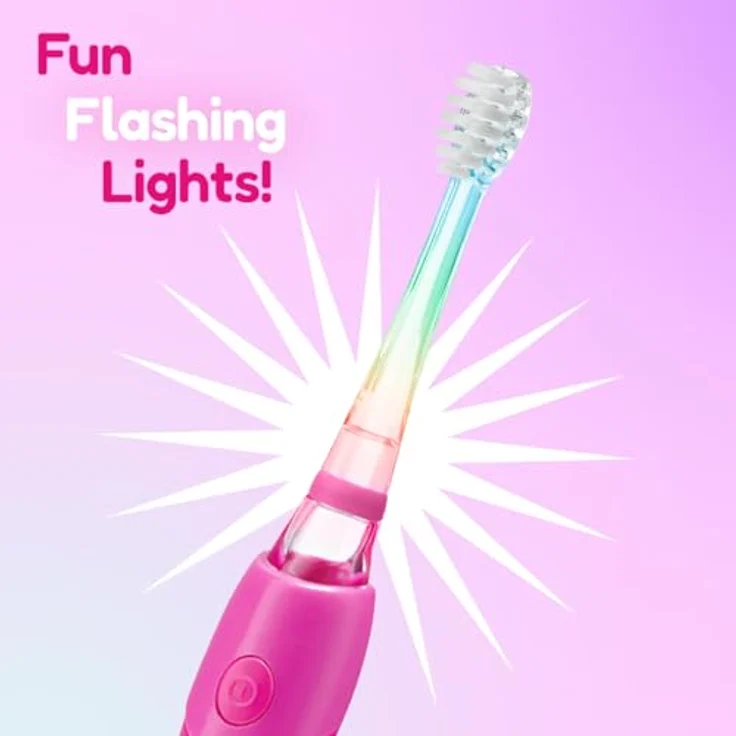 Brush-Baby KidzSonic Elektrische Zahnbürste für Kinder ab 3 Jahren, Einhorn-Design mit blinkenden Lichtern und Zwei-Minuten-Countdown – Bild 5