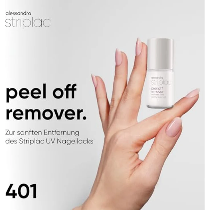 alessandro Striplac Peel Off Remover, Acetonfreier Nagellackentferner mit schonender Abziehtechnologie, vegan, 6,5ml – Bild 2