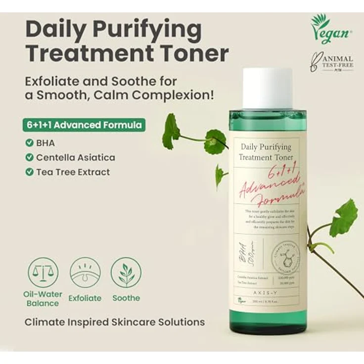 AXIS-Y Daily Purifying Treatment Toner 200ml, Toner for Clearer Skin with Soothing Properties – Bild 2