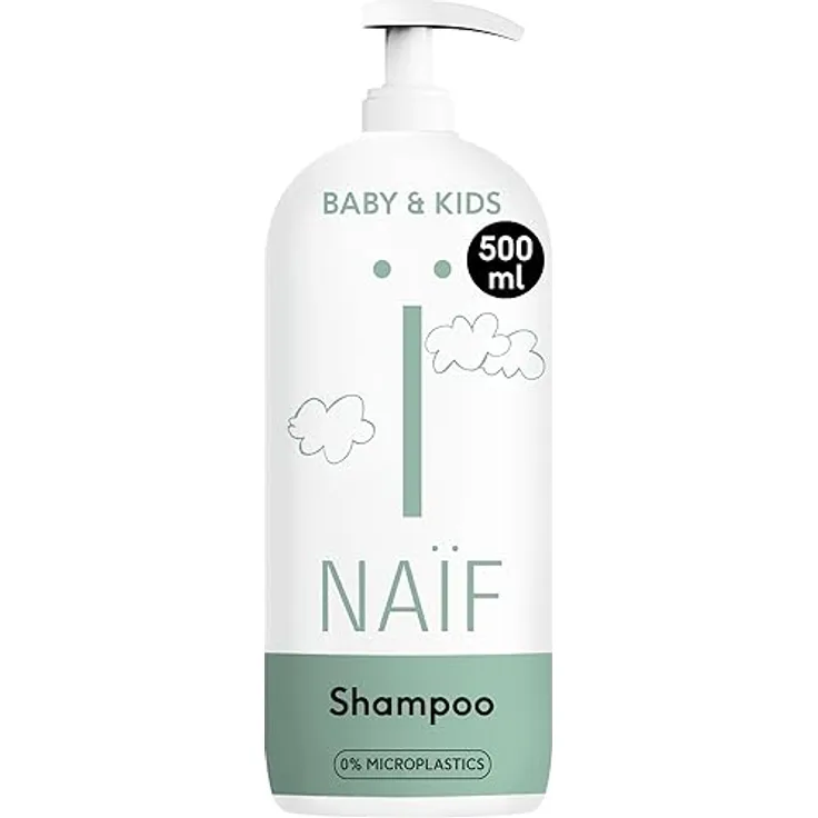 Naïf Pflegendes Shampoo für Baby & Kind 500ml, Reinigt