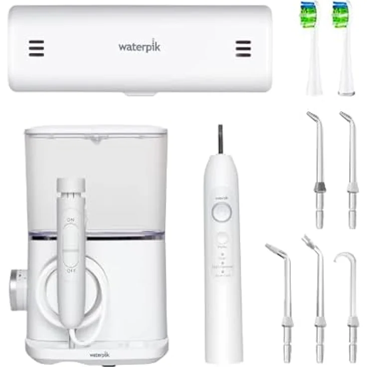 Waterpik Complete Care White 985 WP-CC-04, Munddusche mit Schallzahnbürste, 3 Reinigungsmodi, Lithium-Ionen-Akku, 651 ml Tankinhalt – Bild 8