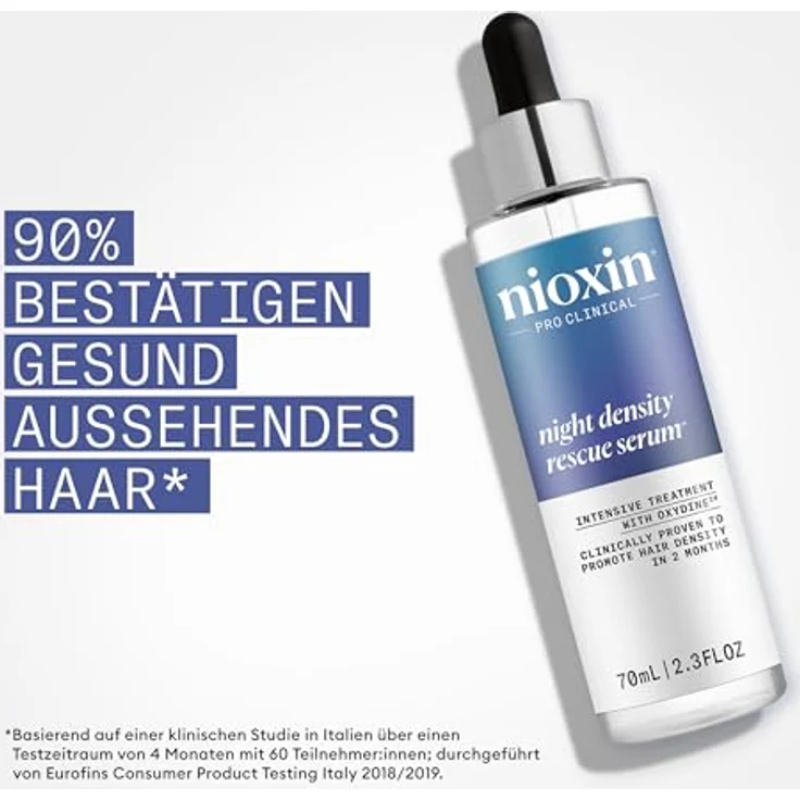 Nioxin Night Density Rescue Serum – Haarpflege für kräftigeres Haar & optimales Haarwachstum – mit Ingwer & Koffein (70 ml) – Bild 3