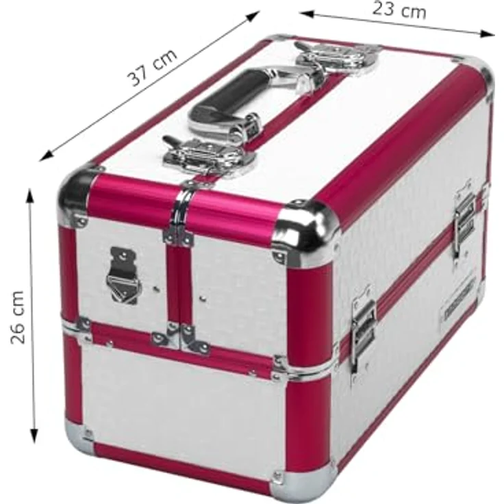 Anndora Kosmetikkoffer Weiß Rot – Bild 4