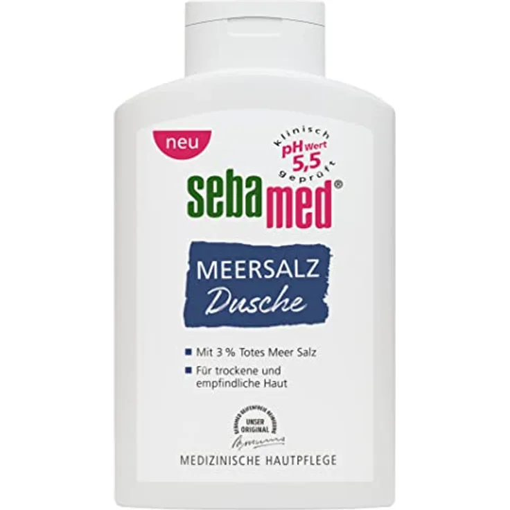 SEBAMED Meersalz Dusche, seifenfreie Reinigung für empfindliche und trockene Haut, ohne Mikroplastik 400ml
