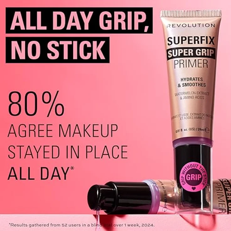 Makeup Revolution Superfix Primer unter dem Make-up, feuchtigkeitsspendend mit Langzeiteffekt, 24 ml – Bild 5