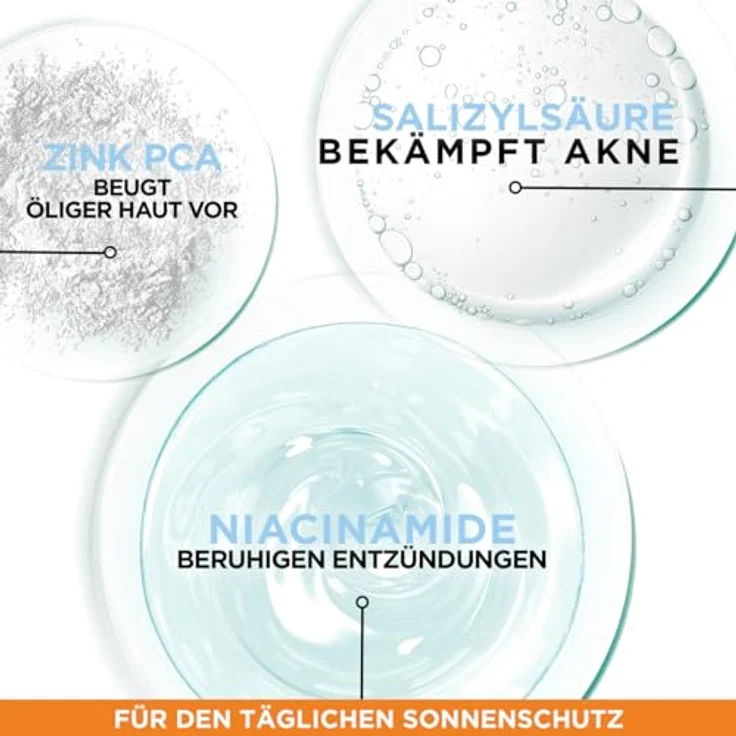 Garnier UV-Sonnenschutzfluid für zu Unreinheiten neigende Haut, Sehr hoher Sonnenschutz mit LSF 50+, Unsichtbares Finish, Ambre Solaire Super UV Niacinamide Daily Fluid, 1 x 40 ml – Bild 5