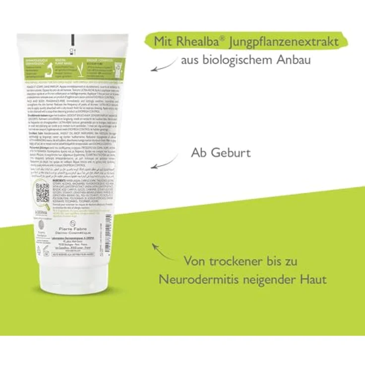 A-Derma Exomega Control Rich Emollient Balm Beruhigender und nährender Balsam für trockene, zu Atopie neigende Haut 200 ml  – Bild 4