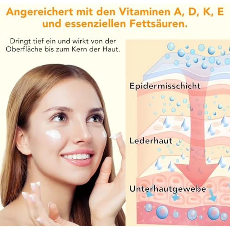 P-Beauty Cosmetic Accessories Whipped Tallow Cream, 60 g, natürliche Feuchtigkeitspflege für Gesicht und Körper, hypoallergen, schnell einziehend, 3-teilig – Bild 6