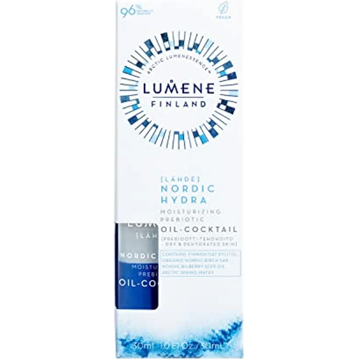Lumene Nordic Hydra [LÄHDE] Moisturizing Prebiotic Oil-Cocktail, 30 ml Gesichtsserum für dehydrierte trockene Haut, regenerierend und feuchtigkeitsspendend – Bild 2