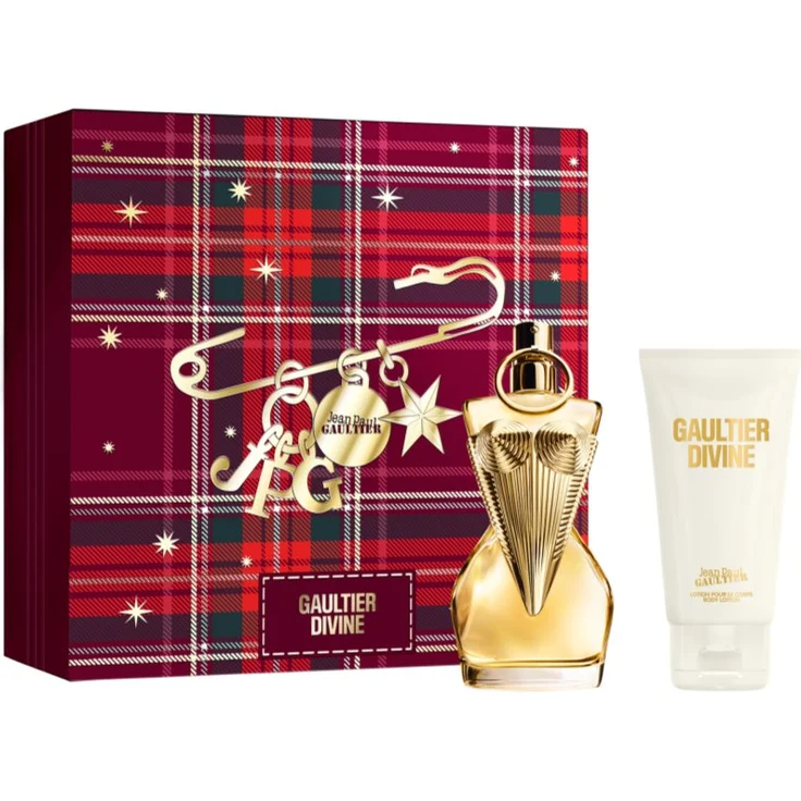 Jean Paul Gaultier Gaultier Divine Geschenkset, Damen-Duftset mit 50 ml Eau de Parfum und 75 ml parfümierter Bodylotion