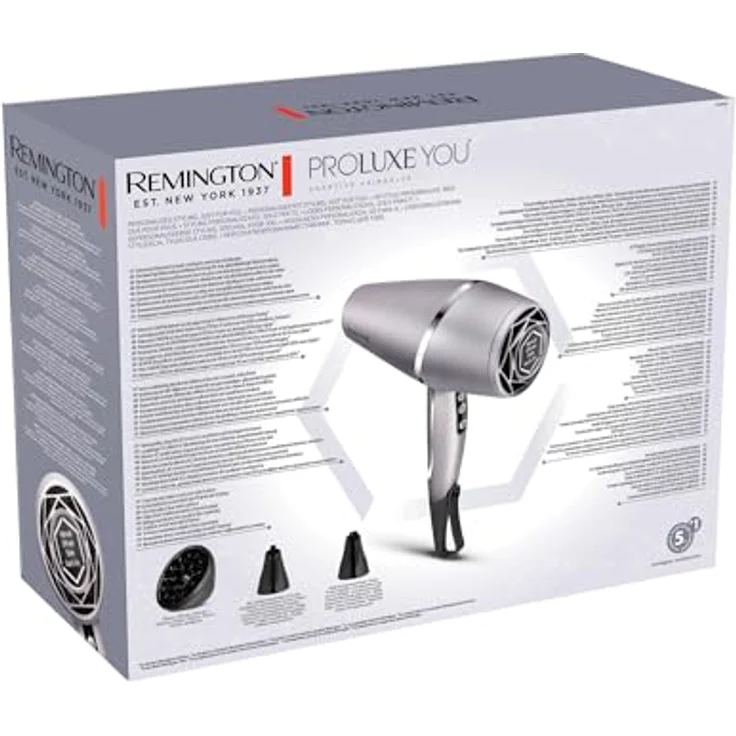 Remington AC9800 PROluxe You Haartrockner, 2400W, Kaltstufe, inkl. 3 Aufsätze Diffusor, grau – Bild 13