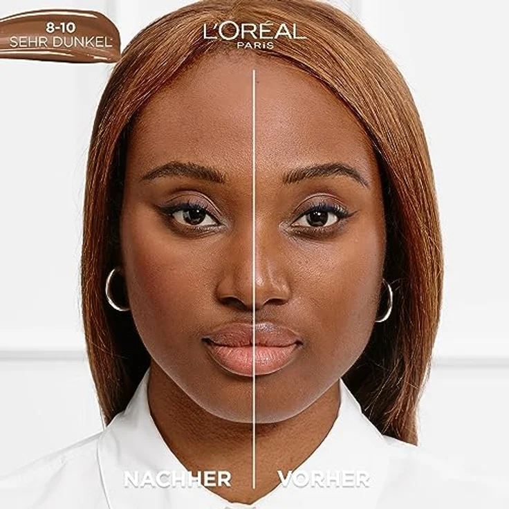 L'Oréal Paris Getöntes Serum, Pflegende, flüssige Foundation mit Hyaluronsäure, Perfect Match Tinted Serum, Nr. 8 - 10 sehr dunkel, 1 x 30 ml – Bild 4