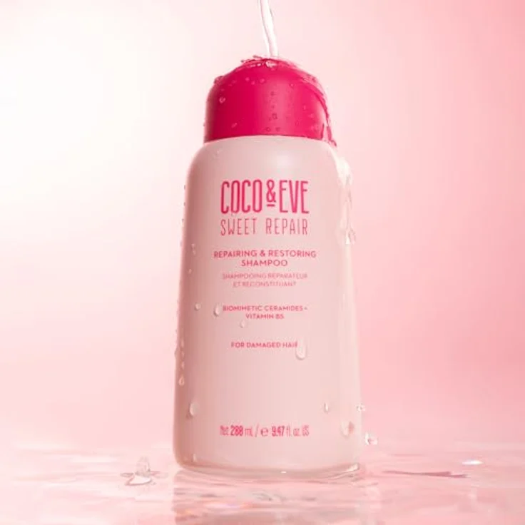Coco & Eve Repairing & Restoring Shampoo für geschädigtes, coloriertes Haar – Mit biomimet. Ceramiden und Vitamin B5, repariert Haarbruch und Spliss, stärkt und befeuchtet (280 ml) – Bild 4