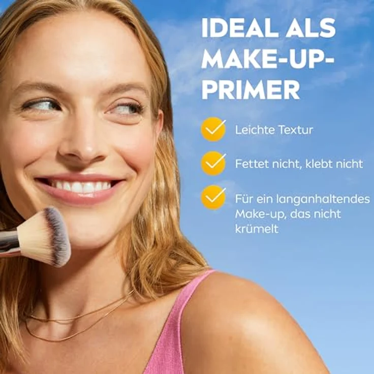 NIVEA SUN 2in1 Primer Daily UV Serum LSF 50+, parfümfreie Sonnencreme mit Hyaluron und Antioxidans, schnell einziehende Gesichtspflege, 30 ml – Bild 4