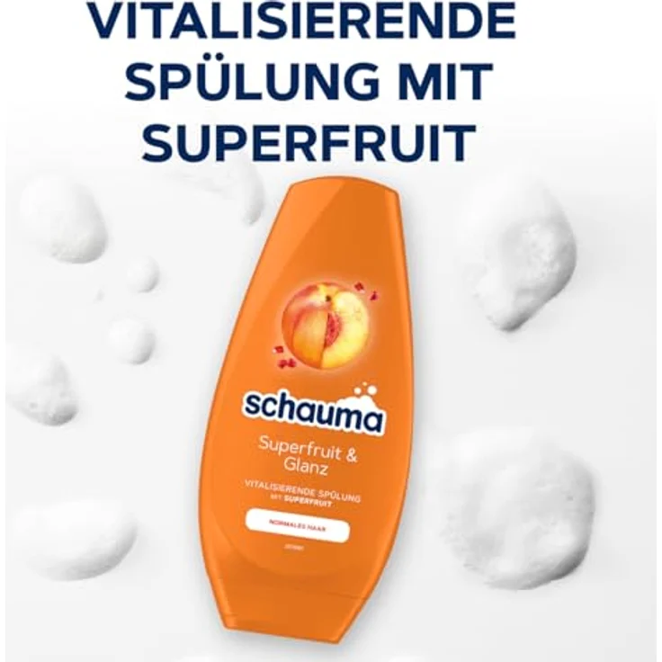 Schauma Vitalisierende Spülung mit Superfruit, 250ml für normales Haar, vegan und silikonfrei – Bild 2