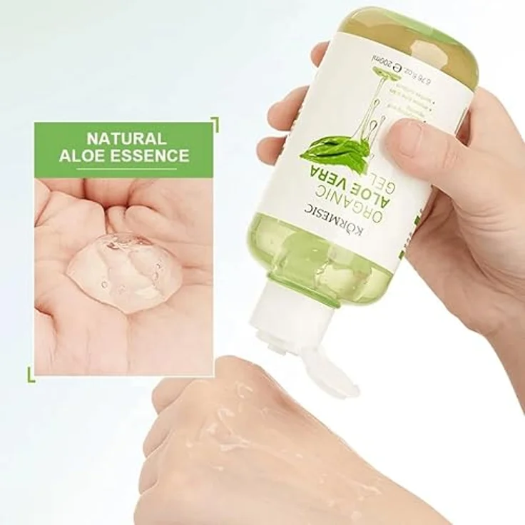 Montegoni Aloe Vera Gel 200ml, Feuchtigkeitsspendende After-Sun Pflege für Gesicht, Körper & Haare – Beruhigend mit Bio-Extrakten – Bild 5