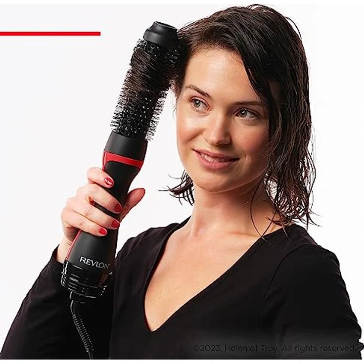 Revlon Rundbürste ONE-STEP RUNDBÜRSTENAUFSATZ, RVDR5325, für Warmluftbürste Volumiser RVDR5298E und Multi Styler RVDR5333, mit Volumen am Haaransatz und weichen Locken, schwarz – Bild 5