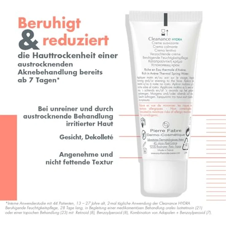 Avene Cleanance Hydra Beruhigende Feuchtigkeitspflege 40 ml – Bild 5