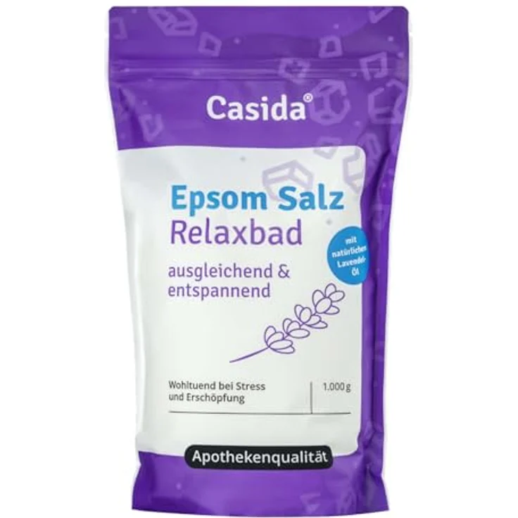 Casida Epsom Salz Relaxbad mit Lavendel Badesalz & Badebomben 1.0 kg – Bild 2