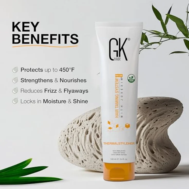Gk Hair Thermal Style Her, Haarcreme zum Heissstylen mit Keratin, 100 ml - glättend und frizzfrei – Bild 3