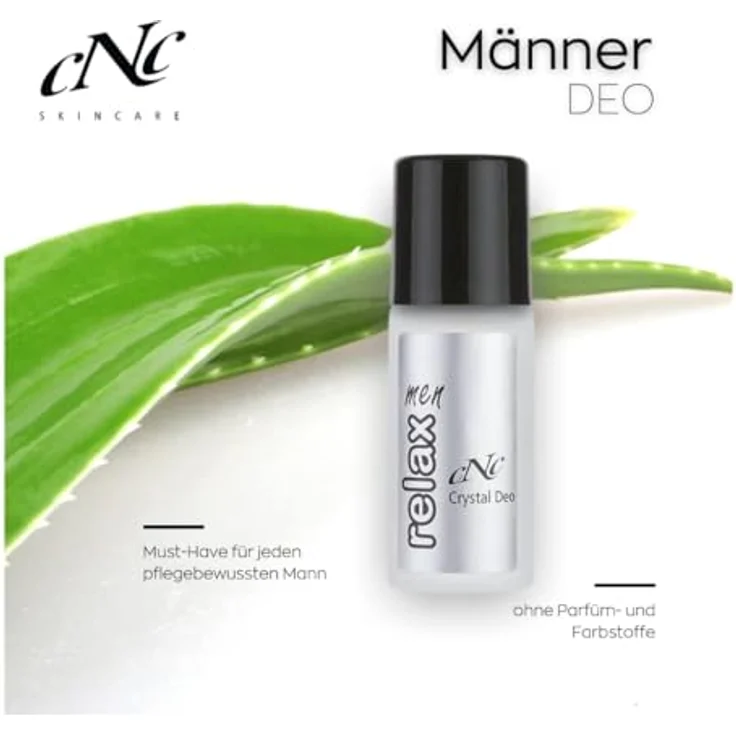 CNC cosmetic Crystal Deo Roll-On men relax ohne Parfüm- und Farbstoffe Aloe Vera Extrakt 50 ml – Bild 5