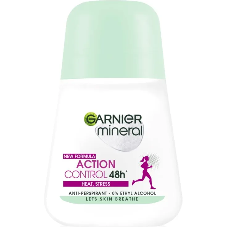 Garnier Mineral Action Control Antitranspirant-Deoroller, 50 ml, alkoholfrei, langanhaltender Schutz gegen Schweiß und Geruch