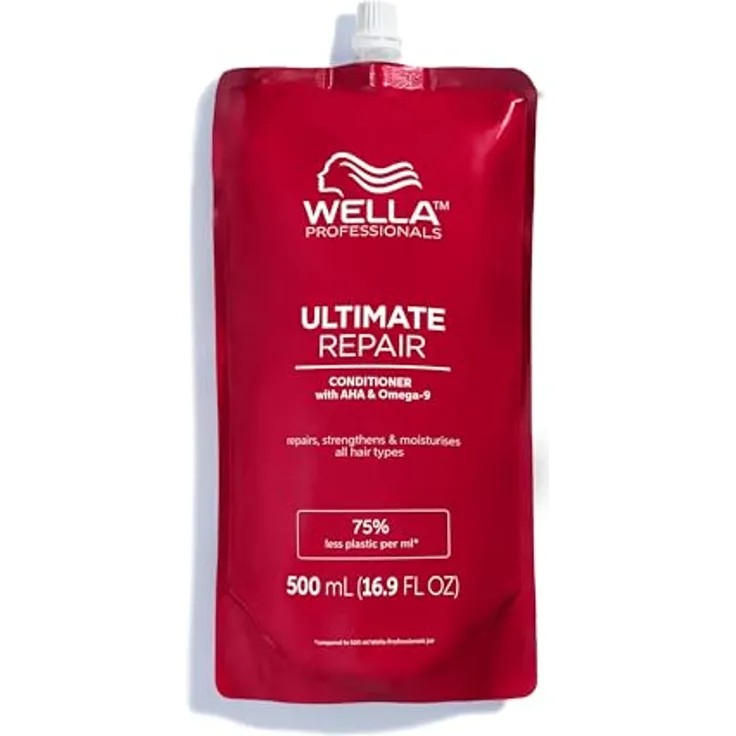 Wella Professionals Ultimate Repair Conditioner - reparierende Haarspülung mit AHA und Omega 9 - für strapaziertes Haar - 500 ml Beutel