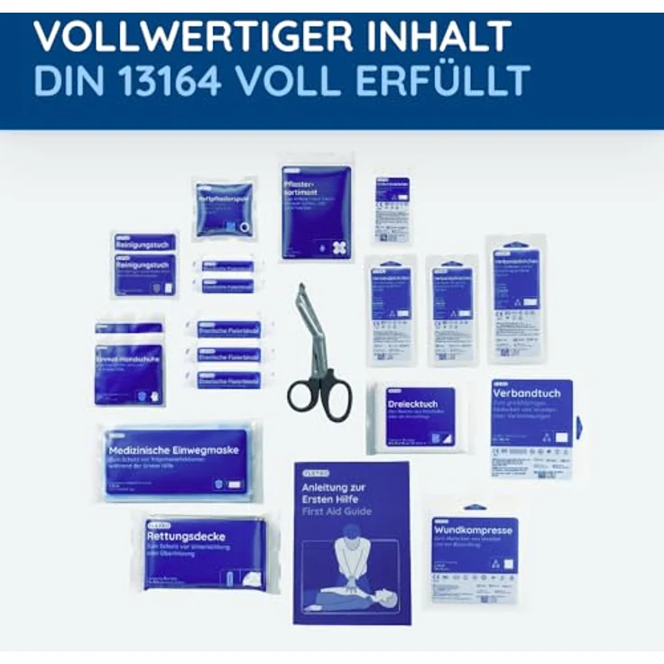 Flexeo KFZ-Verbandtasche inkl. Warndreieck und Warnweste (längliche Form) – Bild 7