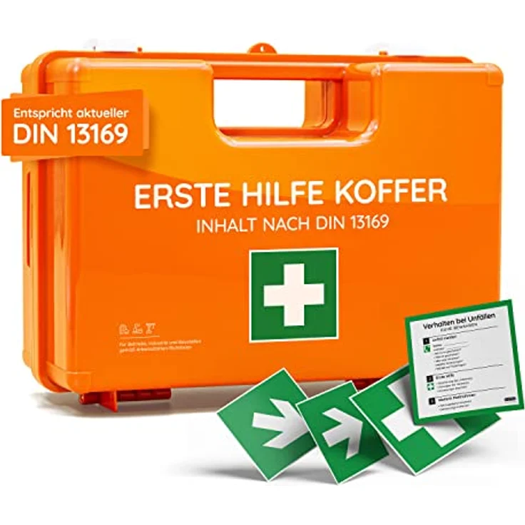 Flexeo Erste-Hilfe-Koffer mit Füllung nach DIN 13169 inkl. Wandhalterung – Bild 2