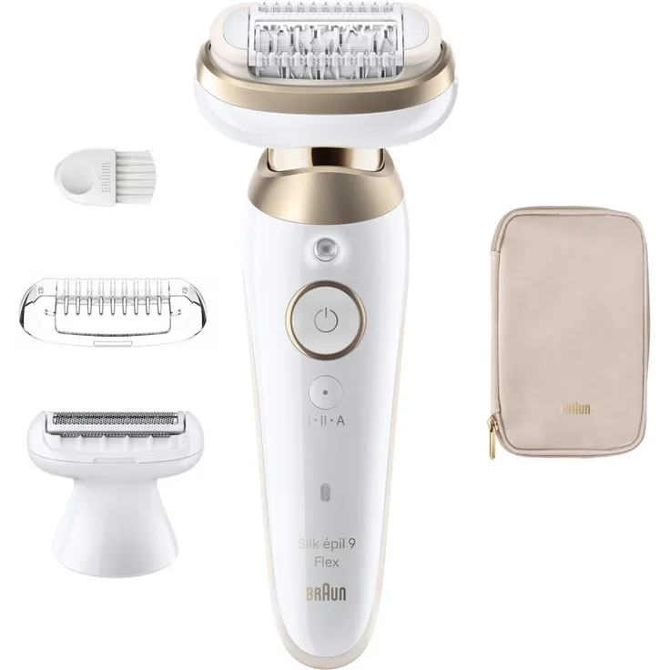 Braun Silk-épil 9 Flex 9-030, 3D Epilierer mit voll flexiblem Kopf für Nass- und Trockenrasur, gründliche Haarentfernung