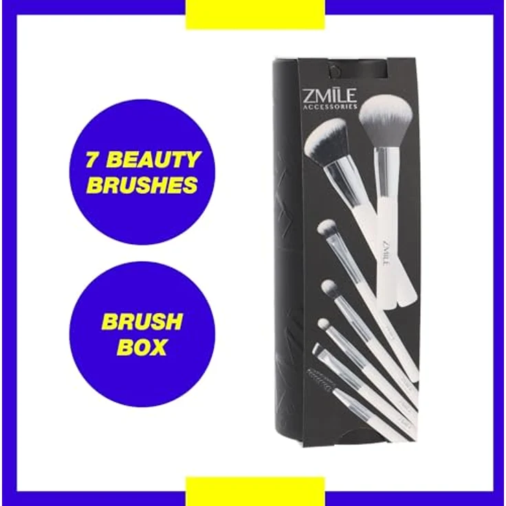 ZMILE COSMETICS Your Utensilo Brushes Pinselset mit Etui, veganes Make-up Pinselset für Damen, 7-teilig – Bild 2